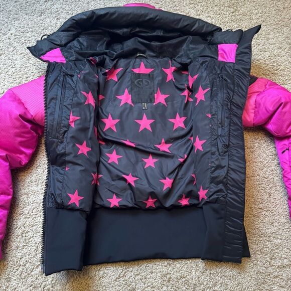 Goldbergh Fever Ski Jacket Pink Black Worn Once Womens Size US 4 Waterproof Down - Picture 7 of 11